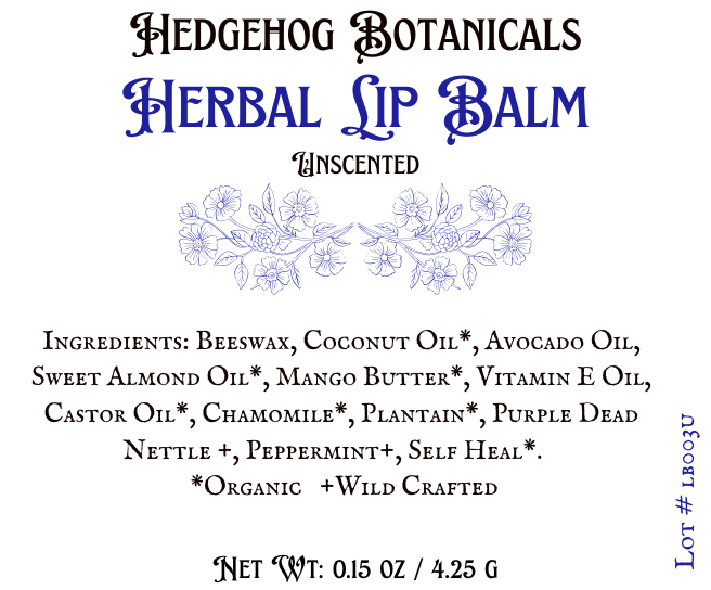 Herbal Lip Balm - Unscented