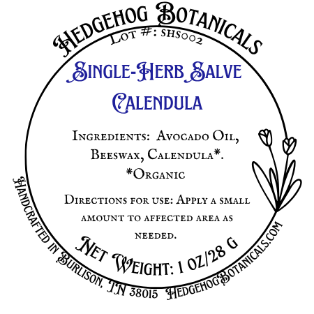 Single-Herb Salve - Calendula