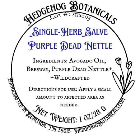 Single-Herb Salve - Purple Dead Nettle